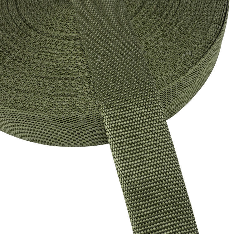 Cross-border in stock wholesale 2cm Army Green imitation nylon encryption plain ribbon American pattern nylon webbing accessories