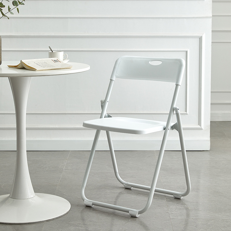 Plastic folding chair home back chair Internet celebrity photo chair dormitory dining chair conference office chair outdoor folding stool