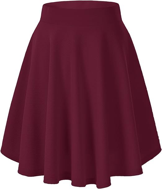 Picture of European and American Cross-Border Women's Large Size Half-Length Umbrella Skirt High-Waist Elastic Slimming Look Solid Color A-Line Skirt Mid-Length Skirt with Large Skirt