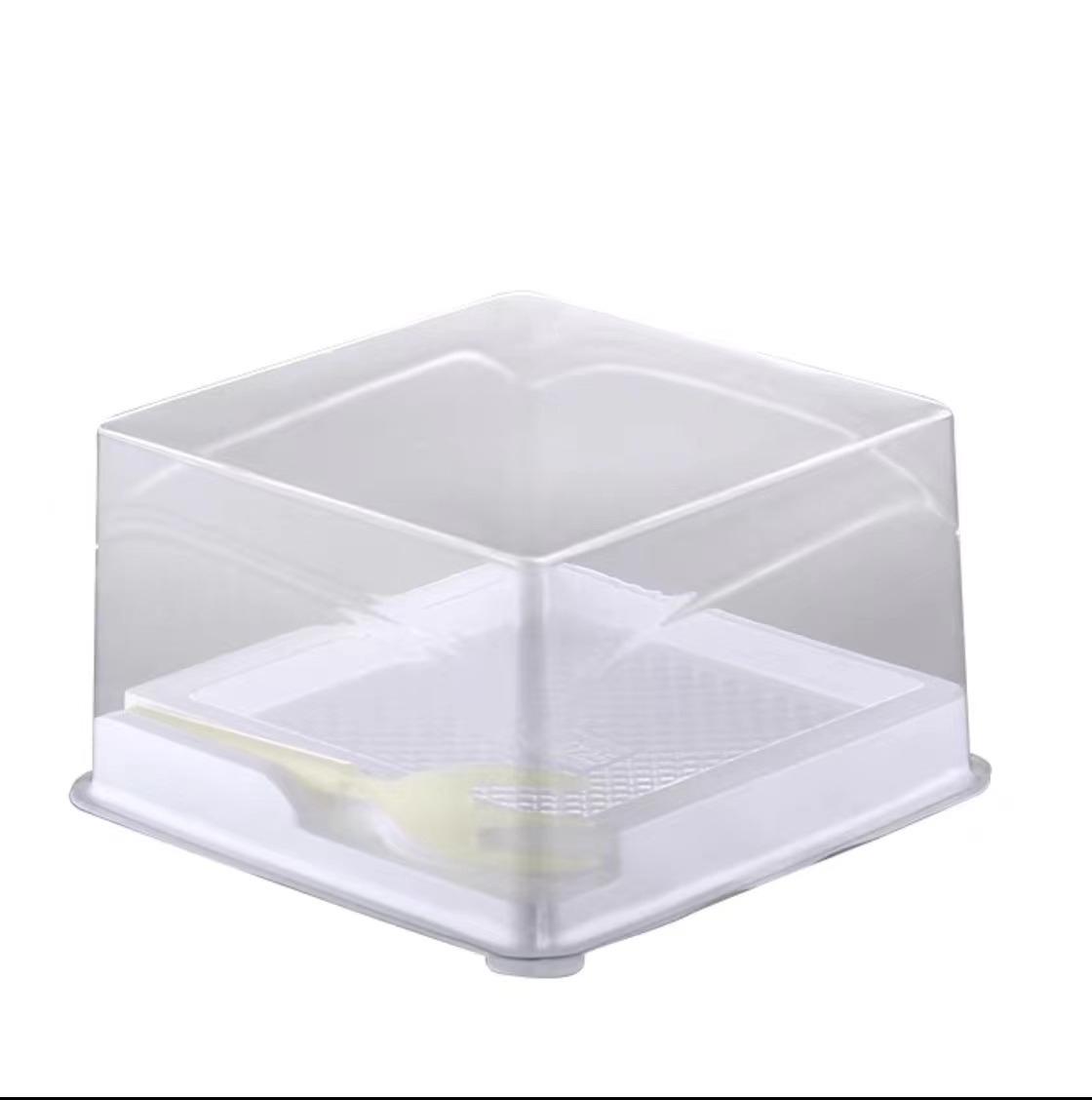 Picture of Red Velvet Cake Black Forest Packaging Box Anti-fog Transparent Cake Blister Box Cut Box Baking Packaging Packaging Box