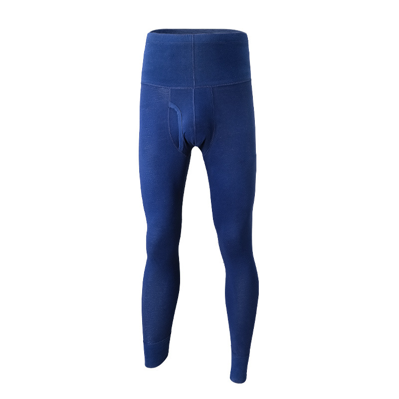 Picture of Autumn Trousers Men's Pure Cotton Single Thin Base Warm Pants Tight Cotton Pants High Waist Line Pants Autumn and Winter Waist Protection Pants