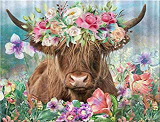 New 5D Diamond painting full diamond calf wreath animal flower plant diy diamond embroidery decorative painting foreign trade approval