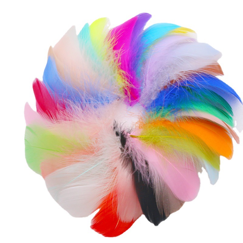 Picture of diy handmade color floating feather goose feather dream catcher wave ball gift box filling decoration materials