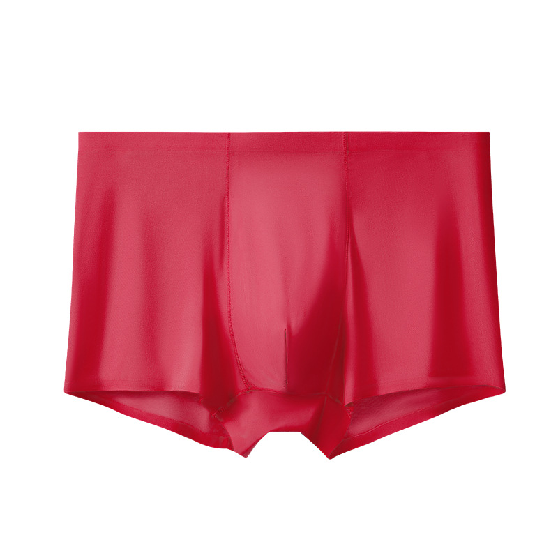 Picture of Men's underwear seamless ice silk underwear men's loose seamless underwear plus size solid color wholesale underwear men's boxers