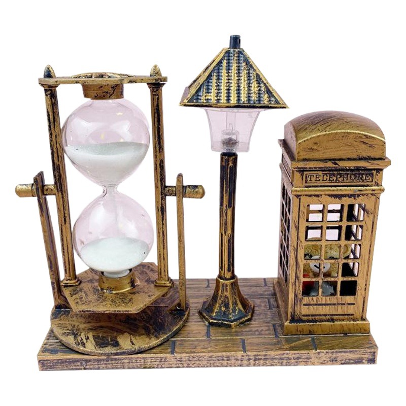 1066 antique telephone booth bear street lamp hourglass creative student gift student gift two-color nightlight ornaments