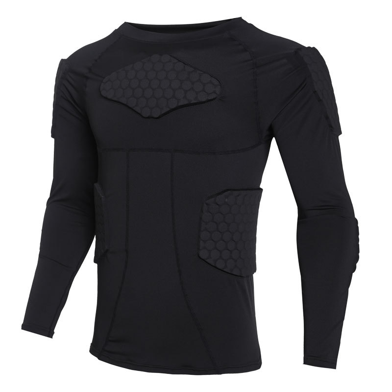 Basketball sports honeycomb anti-collision top long sleeve suit professional sports equipment protective gear elbow pad tight training clothes
