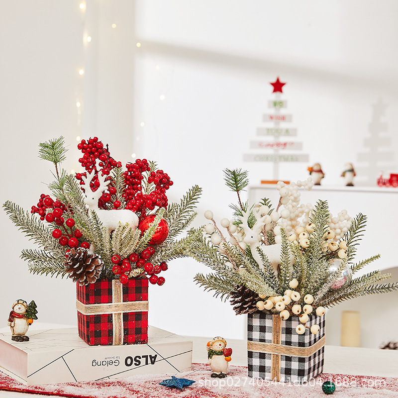 Mini Christmas tree decoration bonsai decoration Christmas Christmas gift decoration Hotel Mall