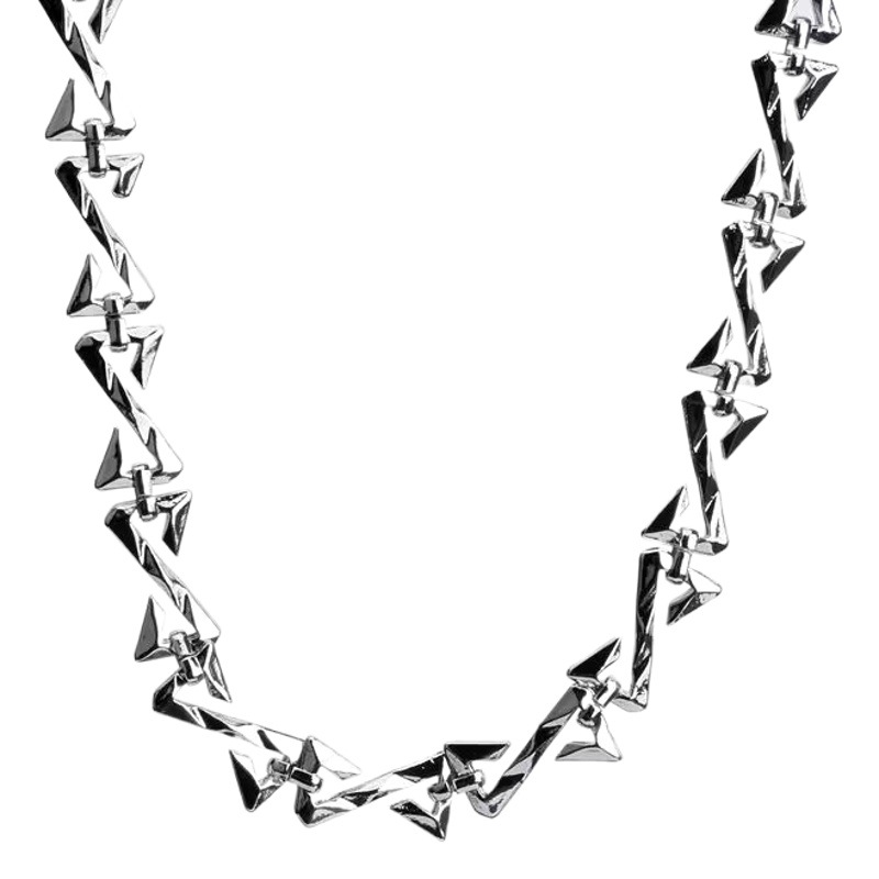 Ins European and American Hip-Hop Stylish Z Letter Splicing Necklace Boys Niche Design Cold Style High-End Clavicle Chain Trend