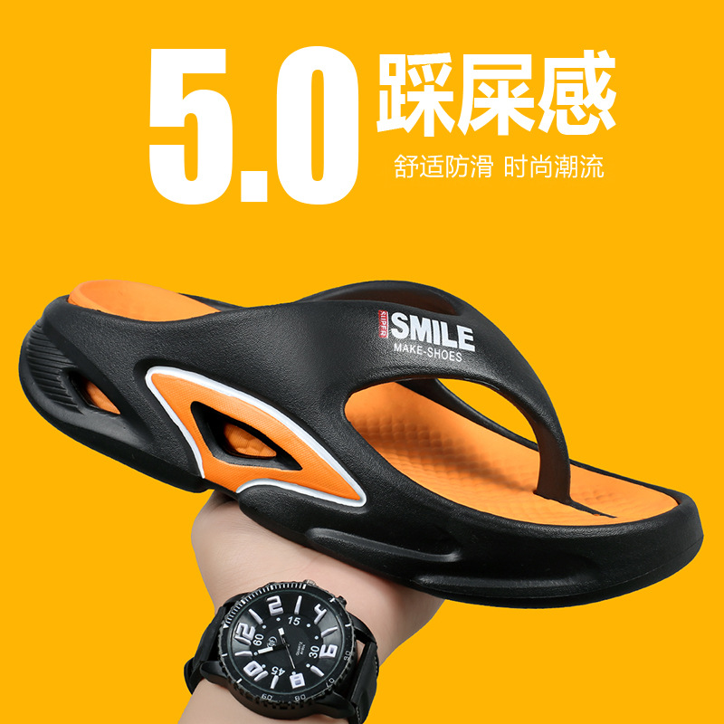 Flip-Flops for Men in Summer, Men's Thick-Soled Casual, Trendy, Fashionable and Versatile Couple's Sports Beach Slippers