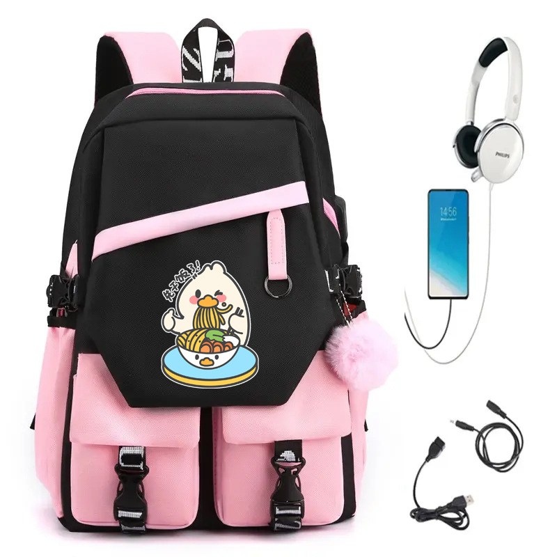 Picture of Barbara Duck Schoolbag Boys' Primary School Students Grade Three, Four to Six Cartoon Backpack Boys' Large Capacity Ultra Light Weight Reduction