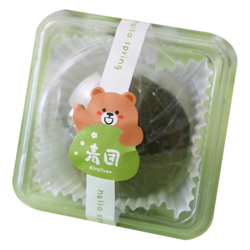 Qingtuan Packaging Box Qingming Fruit Sticker Transparent Box Blister Baking Packaging Egg Yolk Crispy Snow Mei Niang Bento Gift Box