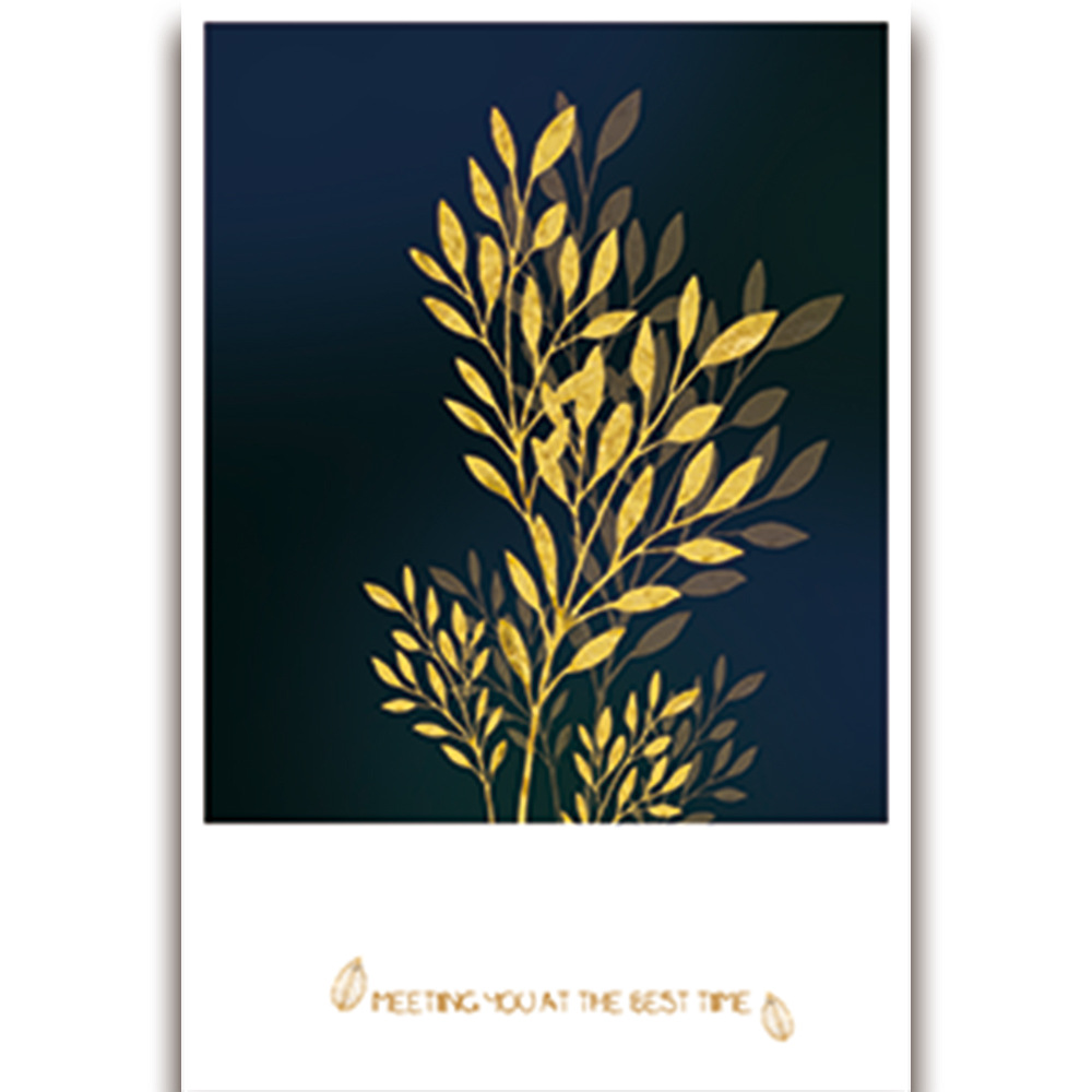 Picture of Source Factory Black Gold Leaves Living Room Hanging Painting Nordic Landscape Canvas Core Wholesale Abstract Restaurant Decorative Painting