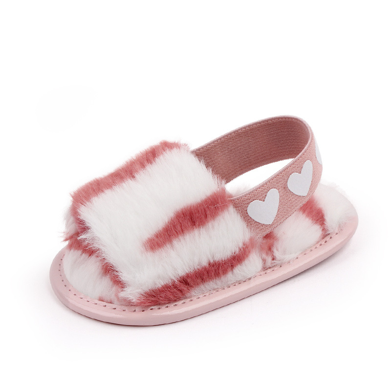 Picture of 0-1 years old elastic baby sandals fashion tie-dyed baby shoes fluffy sandals toddler shoes 2801