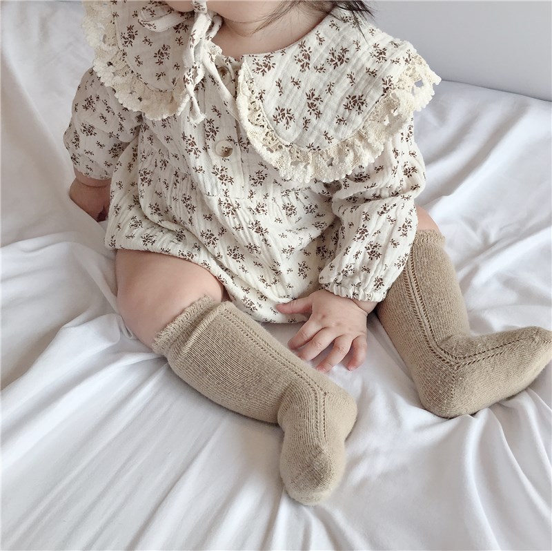 Picture of Children's Clothing Spring and Autumn Korean Style Baby Female Floral Bag Fart Clothes Baby Baby Lace Doll Collar Hatshirt Hatshirt