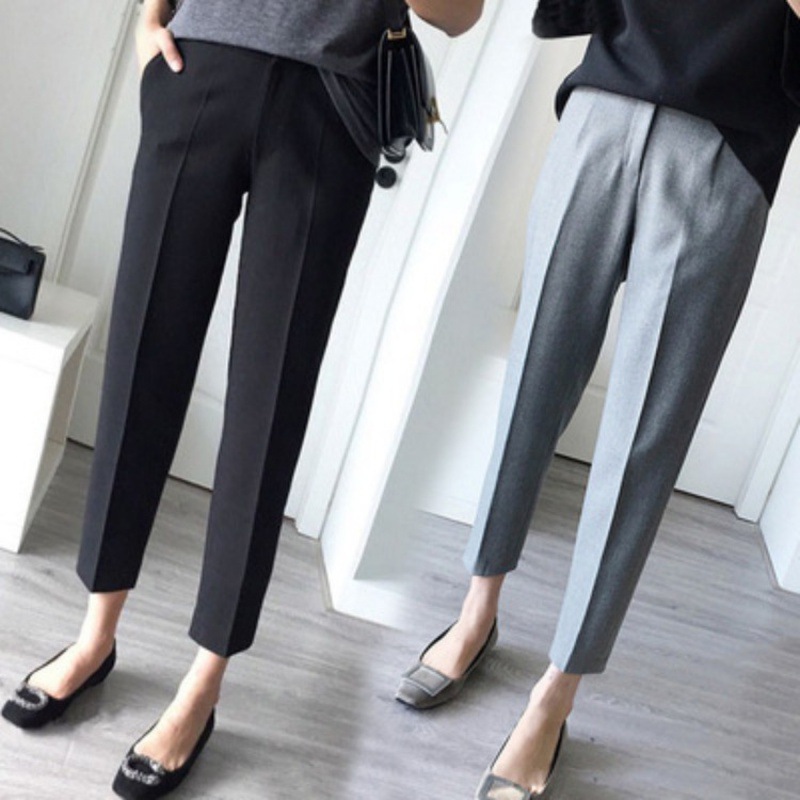 Suit Pants Women's Summer Nine-point Pants Korean Style Loose Student Straight Pants Cigarette Pants Casual Pants Small Leg Pants