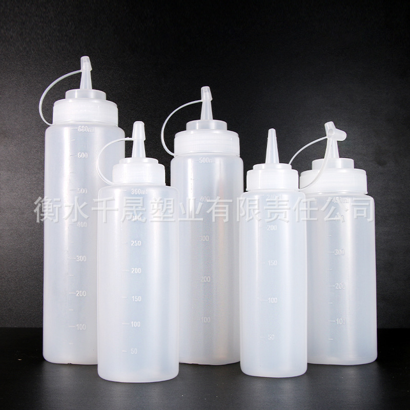 PE squeeze bottle plastic bottle household pointed mouth bottle
