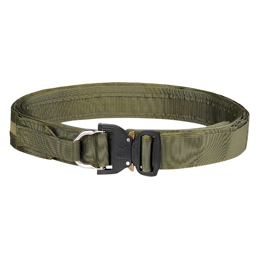 Cross-Border Popular Double-Layer Thickened Tactical Belt Cobra Buckle Nylon Belt Men's Military Fan Training Belt