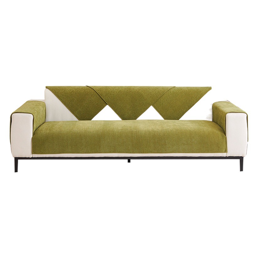 New Herringbone Pattern Chenille Sofa Cushion Spring and Summer Four-Season Universal Non-Slip Cover Cloth Leather Sofa Cover Seat Cushion Backrest
