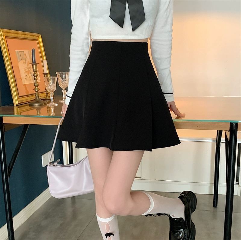 2023 Spring and Autumn New Arrival Skirt High Waist Umbrella Skirt Slim Look Large Swing Skirt Suit A- Line Short Skirt Tight Waist Puffy Skirt for Women