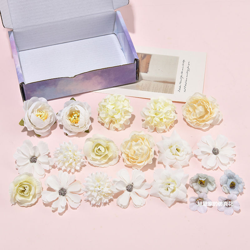Picture of Simulation flower rose chrysanthemum lucky flower peony flower antique shooting Chinese clothing hair accessories diy pain bag material