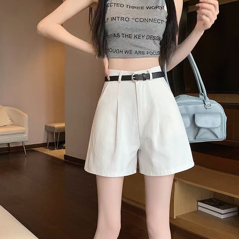 Hip-Covering Slimming Look Silk Cotton A-Line Casual Shorts for Women Summer Thin High-Waisted Loose Wide-Legged Hot Girl Butt-Lifting Season Hot Pants