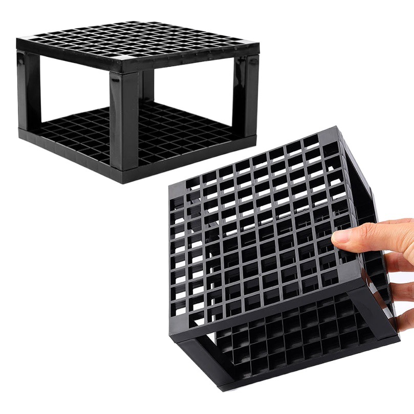 Brush Storage Pen Holder Square 96 Grid Plastic Pen Holder Gouache Watercolor Art Pen Holder Portable Removable Pen Holder