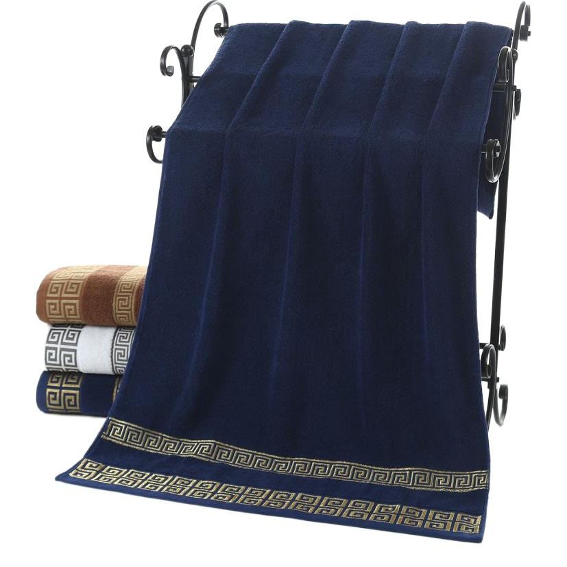 Cross-border wholesale cotton 32-unit 10,000-character plain color cut-off adult bath towel tube breast bath towel set of three sets