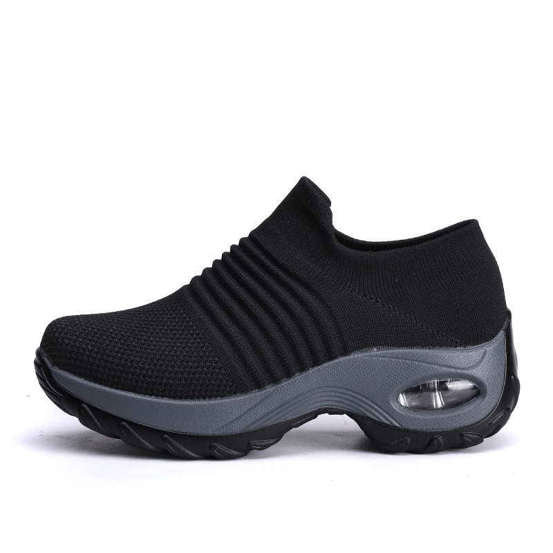 Picture of Cross-Border Hot Style Large Size Women's Shoes Air Cushion Fly Woven Casual Shoes Slip-On Shoes Fashion Rocking Shoes Quanzhou Sports Shoes
