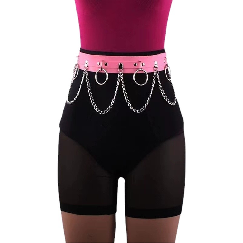 Punk Style Decorative Belt Belt Strap Exaggerated Wide Chain Rivet Cyber Celebrity Performance Belt