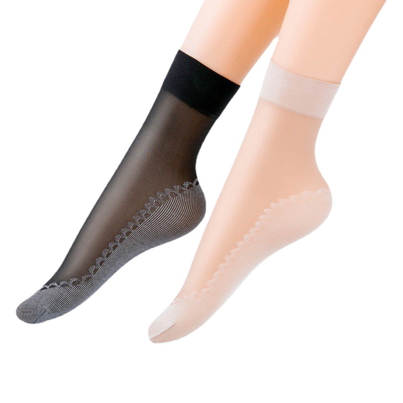 Wholesale Stockings Short Women's Spring and Summer Thin Anti-Snatch Breathable Flesh-Colored Socks Mid-Tube Sweat-Absorbent Transparent Non-Slip Socks