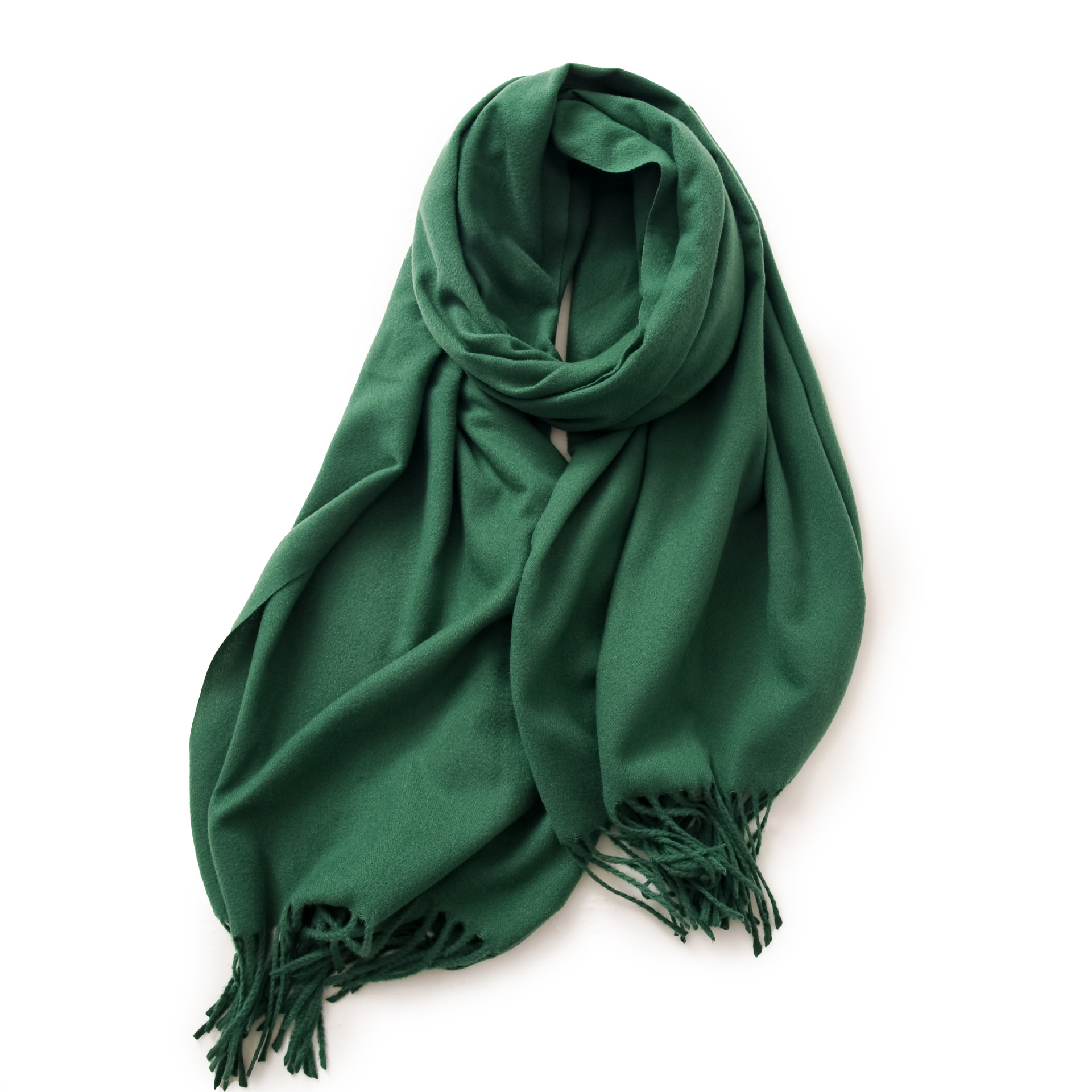 Picture of 2025 Red Scarf Women's Winter Cashmere Solid Color Scarf Shawl High-grade Warm Korean Style Tassel Scarf Men's All-match Scarf