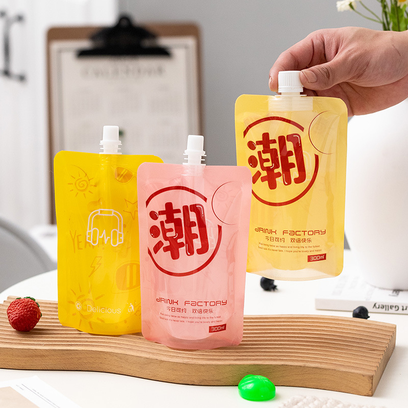 Picture of Juice nozzle bag soybean milk traditional Chinese medicine milk tea coffee concentrated liquid sub-packaging food grade beverage self-standing packaging bag