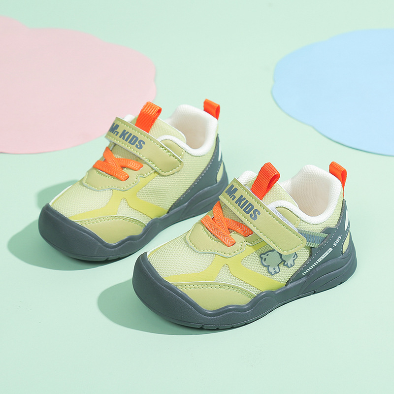 Jimmy Bear 2025 Autumn New Children's Toddler Shoes Rubber Soft Soled Shoes Baby Shoes Velcro Functional Children's Shoes
