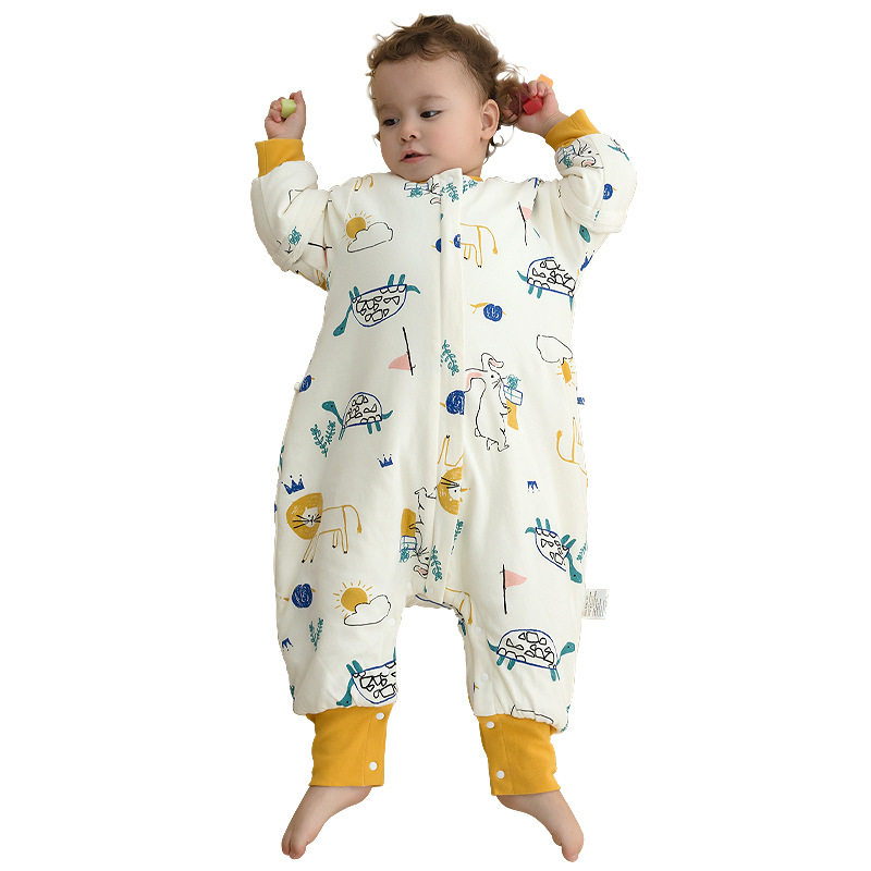 Picture of Sleeping bag baby autumn and winter thickened cotton children's cotton sleeping bag split leg baby kindergarten air-conditioned room Anti-kick quilt