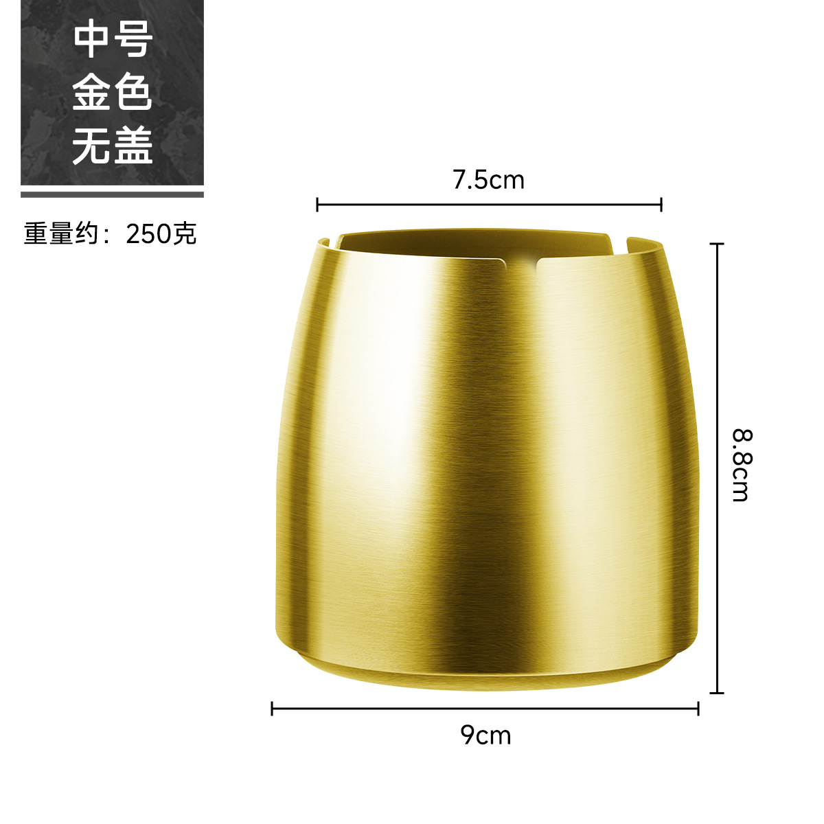 Picture of Wholesale titanium-plated stainless steel ashtray with lid thickened and raised anti-fly ash Internet cafe bar KTV office laser