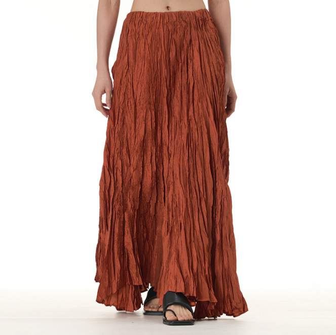 Picture of European and American Simple Crumpled Skirt 2024 Autumn and Winter New Fashion Brand Women's Fashion All-match Oversize Skirt