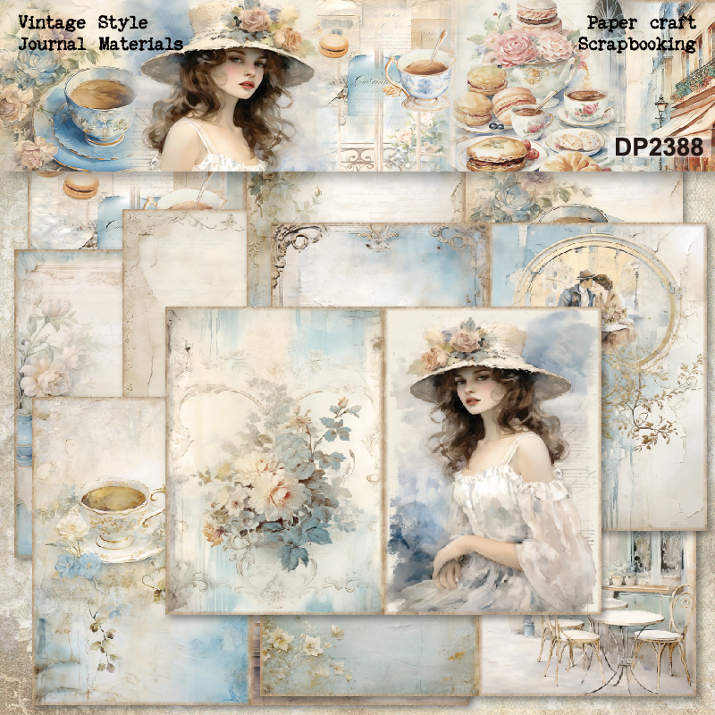 A5 single-sided pattern paper DIY album scrapbook Journal material paper card making background paper DP2388
