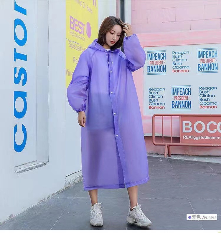 Picture of Raincoat Non-Disposable Raincoat Thickeneded Adult Raincoat Manufacturer Wholesale Outdoor Travel Eva Portable Transparent