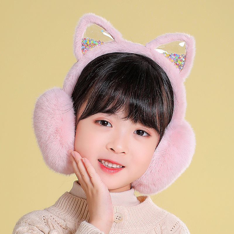 Picture of Earmuffs warm winter girls Korean cute cat ear children children Girls winter earmuffs earmuffs earmuffs earmuffs earmuffs
