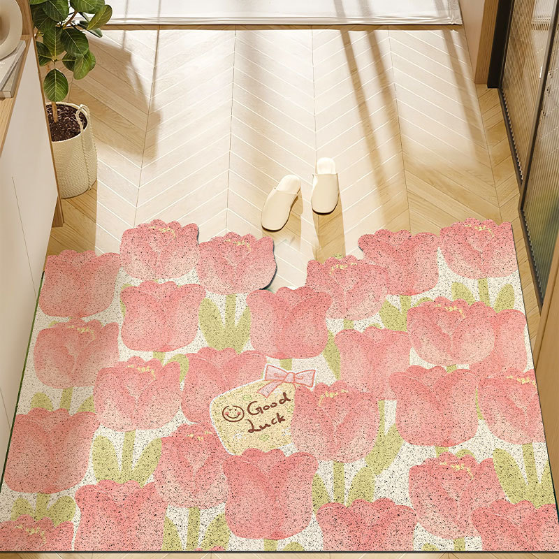 Tulip door mat PVC wire ring can be cut into the door floor mat porch door entrance door mat carpet