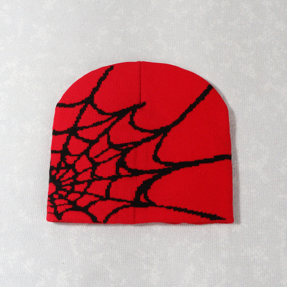 Picture of Hot sale spider web Y2K foreign trade knitted hat European and American hat trend winter hat jacquard special cross-border factory straight hair