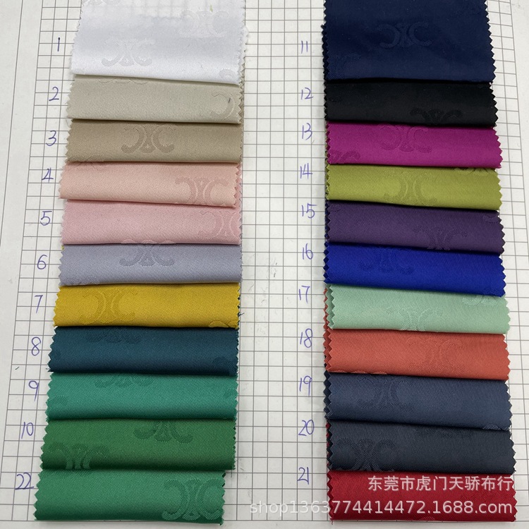 Spot supply woven polyester dyed jacquard casual clothing stretch dyed jacquard casual clothing materials