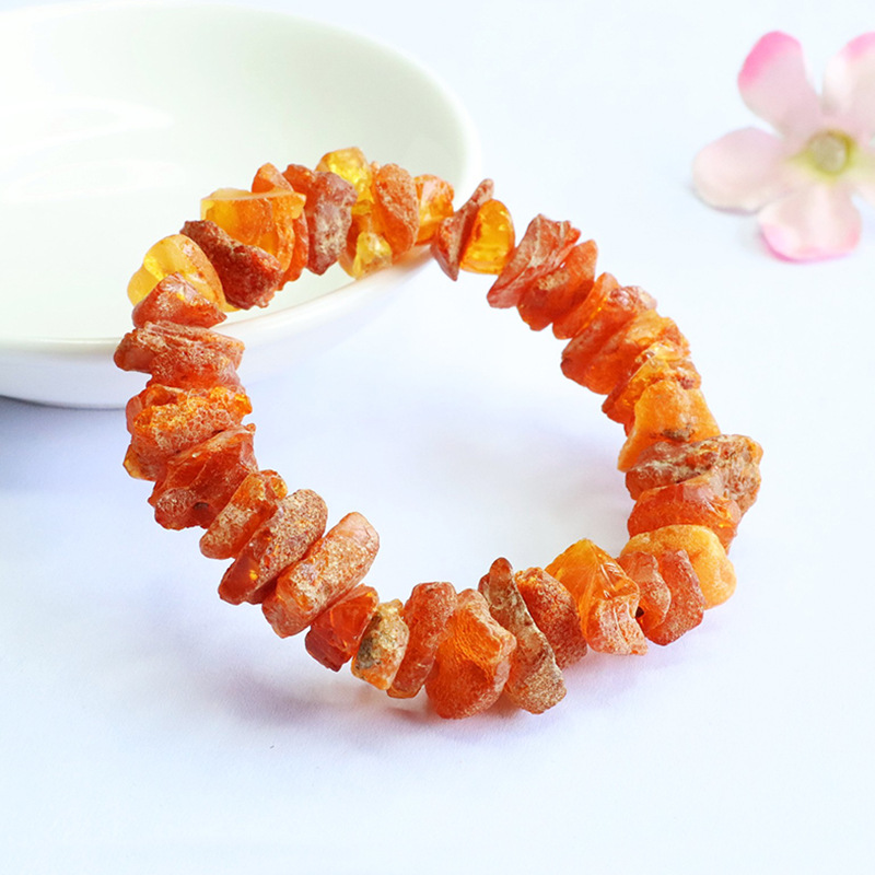 Picture of Juanyu Natural Amber Raw Stone Bracelet Irregular Shape Bracelet Jewelry Wholesale Hp5062703