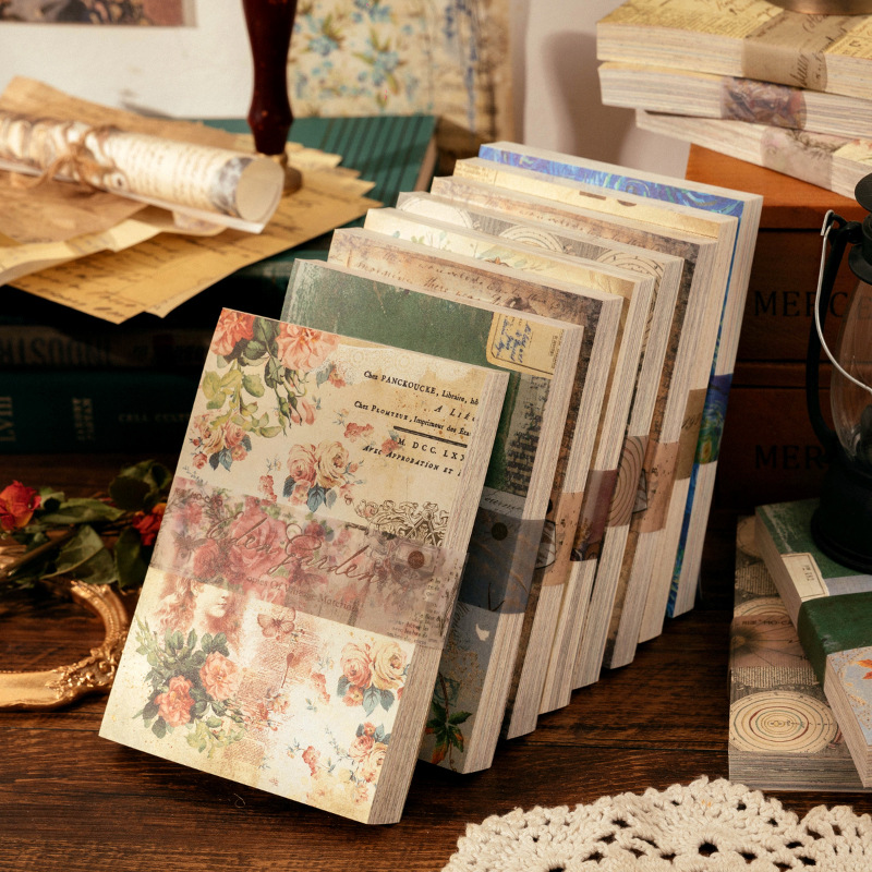 Mo Mo Material Paper This World Twilight Series Retro Art Background Paper Hand Account DIY Notes Base Paper