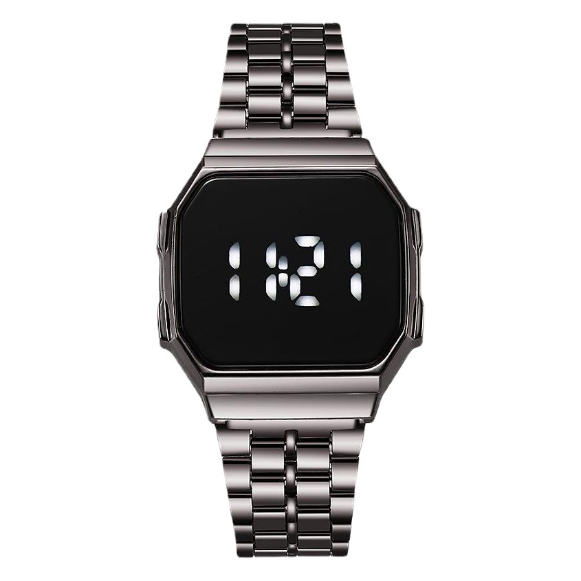 Factory Wholesale F91 Square Steel Band Led Digital Watch Adult Student Simple Fashion Multifunctional Drop Shipping