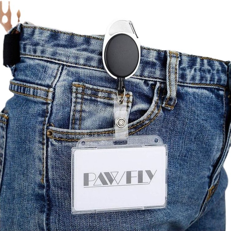 Picture of Amazon hot-selling horizontal with thumb slot card set PC plastic transparent frosted ABS ID card set PS badge