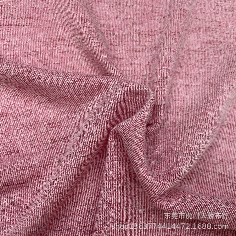 Spring and summer new knitted fine needle slub fabric 160g TR slub yarn Yang Li style base shirt cardigan material