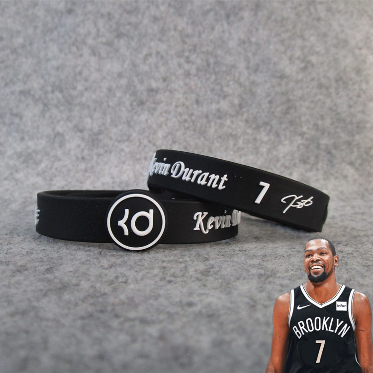 Picture of Nets No. 7 star Kevin. Durant adjustable signature buckle bracelet Silicon wrist sports wristband adjustable