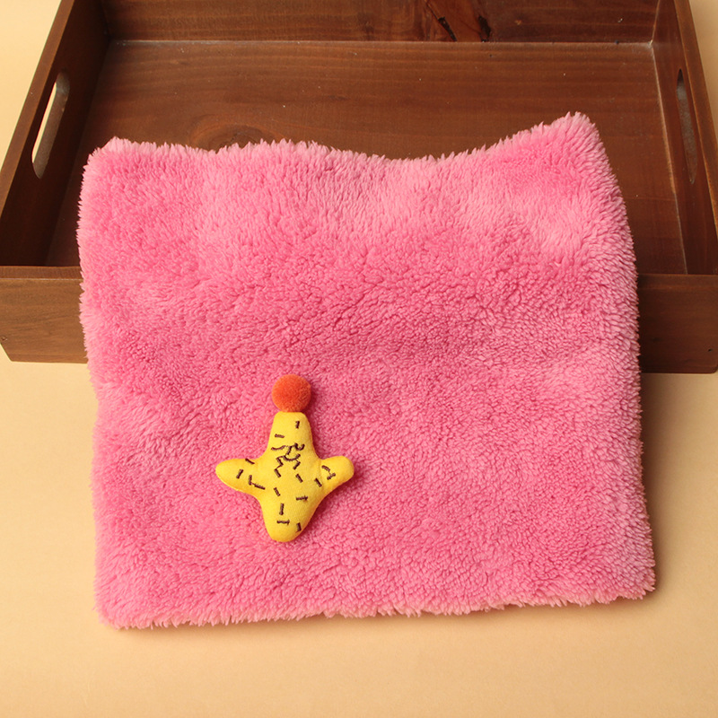 Picture of Winter New Korean Style Solid Color Children's Pullover Scarf for Boys and Girls Plush Thickened Scarf Baby Velvet Neck Sleeve
