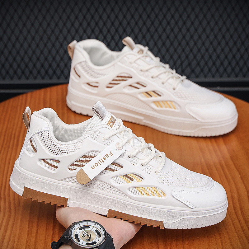 Picture of Men's Shoes 2025 Summer New Breathable Thin Mesh Shoes Korean Fashionable Casual Sneakers Sports Fashion White Shoes